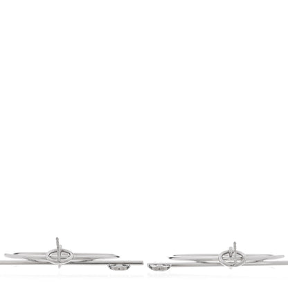 Hermes Sterling Silver MM Loop Earrings 3 of 6