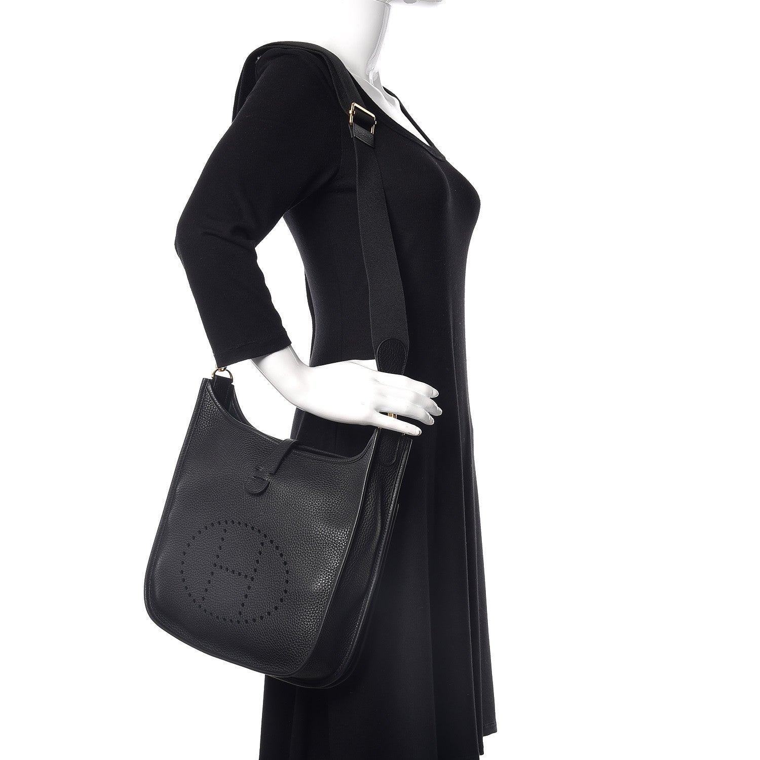 Hermes Taurillon Clemence Evelyne III PM Black 2 of 10