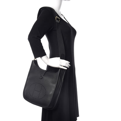 Hermes Taurillon Clemence Evelyne III PM Black 2 of 10