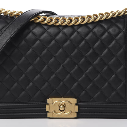 Chanel Calfskin Quilted New Medium Boy Flap Black 9 of 14