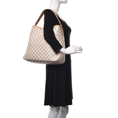 Louis Vuitton Damier Azur Delightful MM Rose Ballerine 2 of 9
