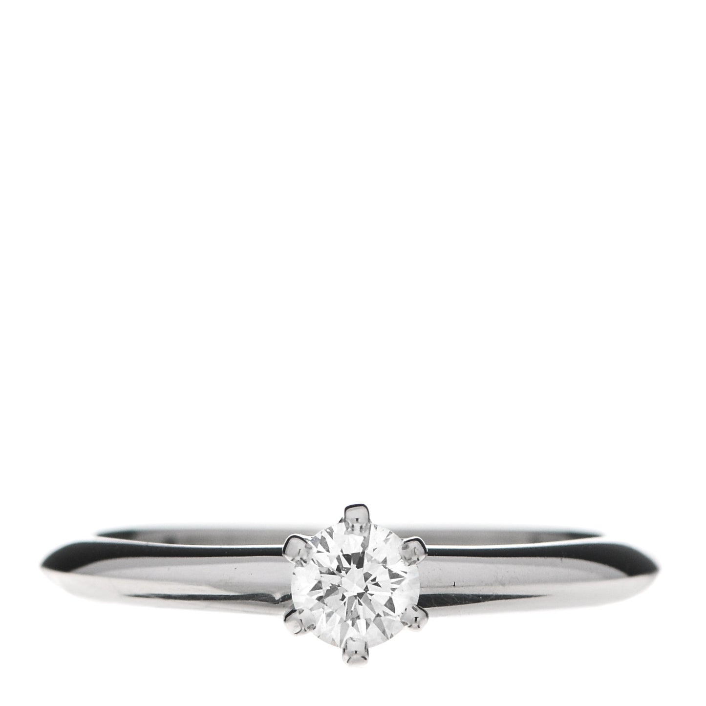 Platinum Diamond .23ct Solitaire Engagement Ring 51 5.75