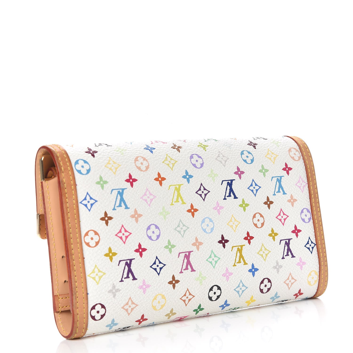 Louis Vuitton Monogram Multicolor Porte Tresor International Wallet White 3 of 10