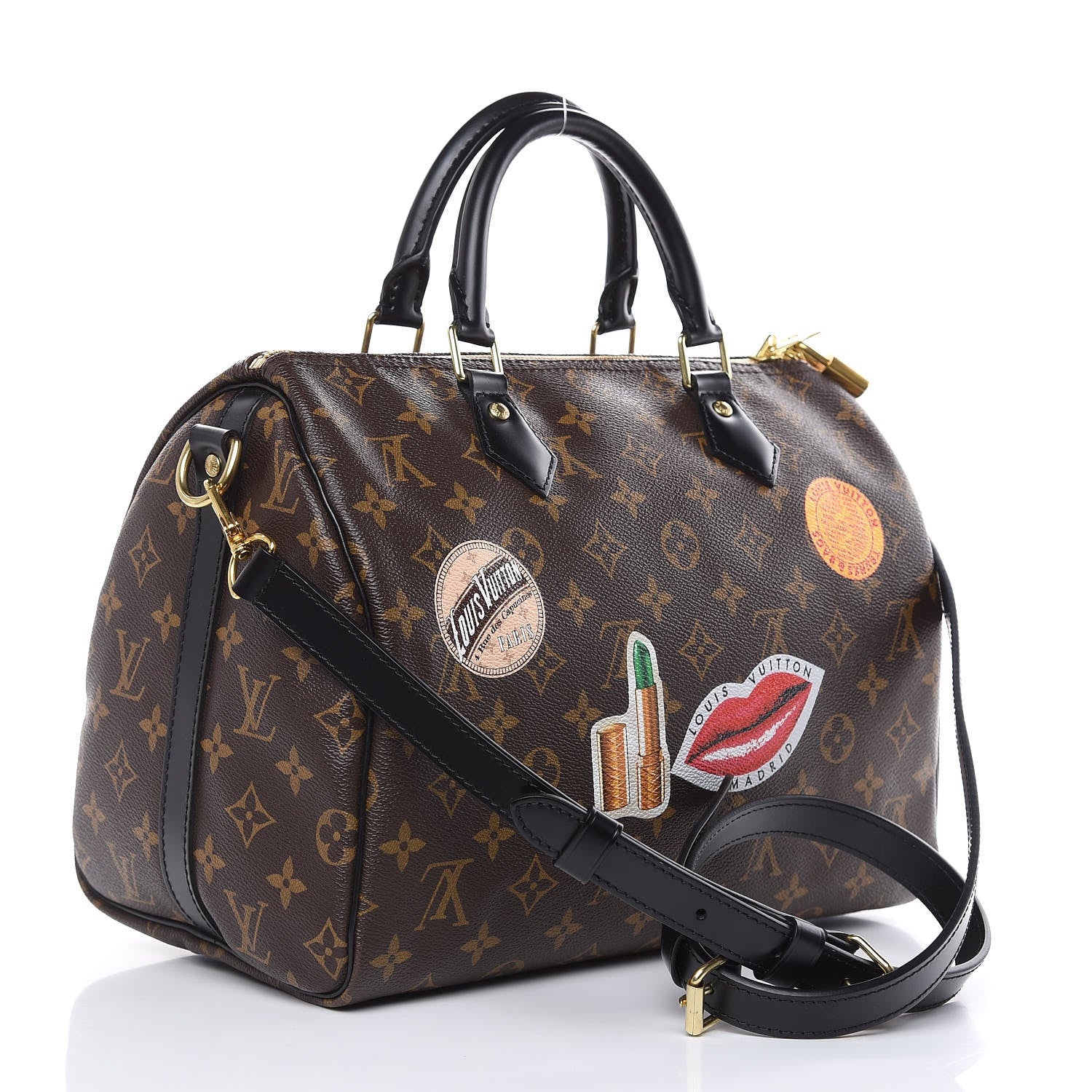 Louis Vuitton Monogram My World Tour Speedy Bandouliere 30 Black 3 of 11