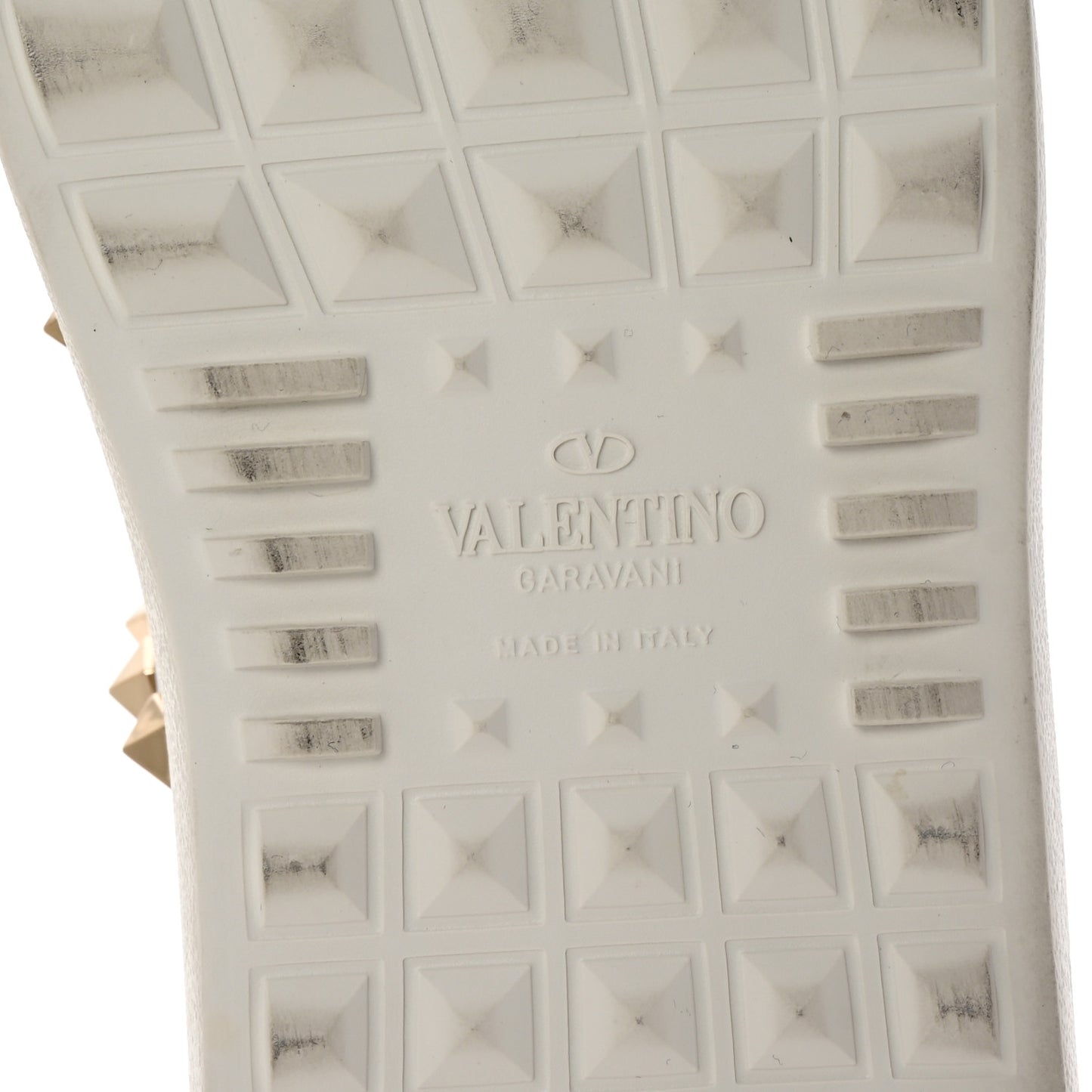 Calfskin Rockstud Untitled Open Sneakers 39 White