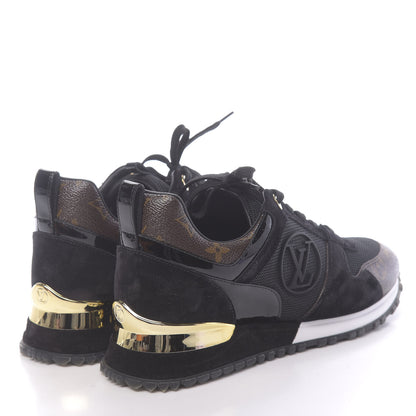 Louis Vuitton Suede Monogram Run Away Sneakers 38 Black 4 of 9