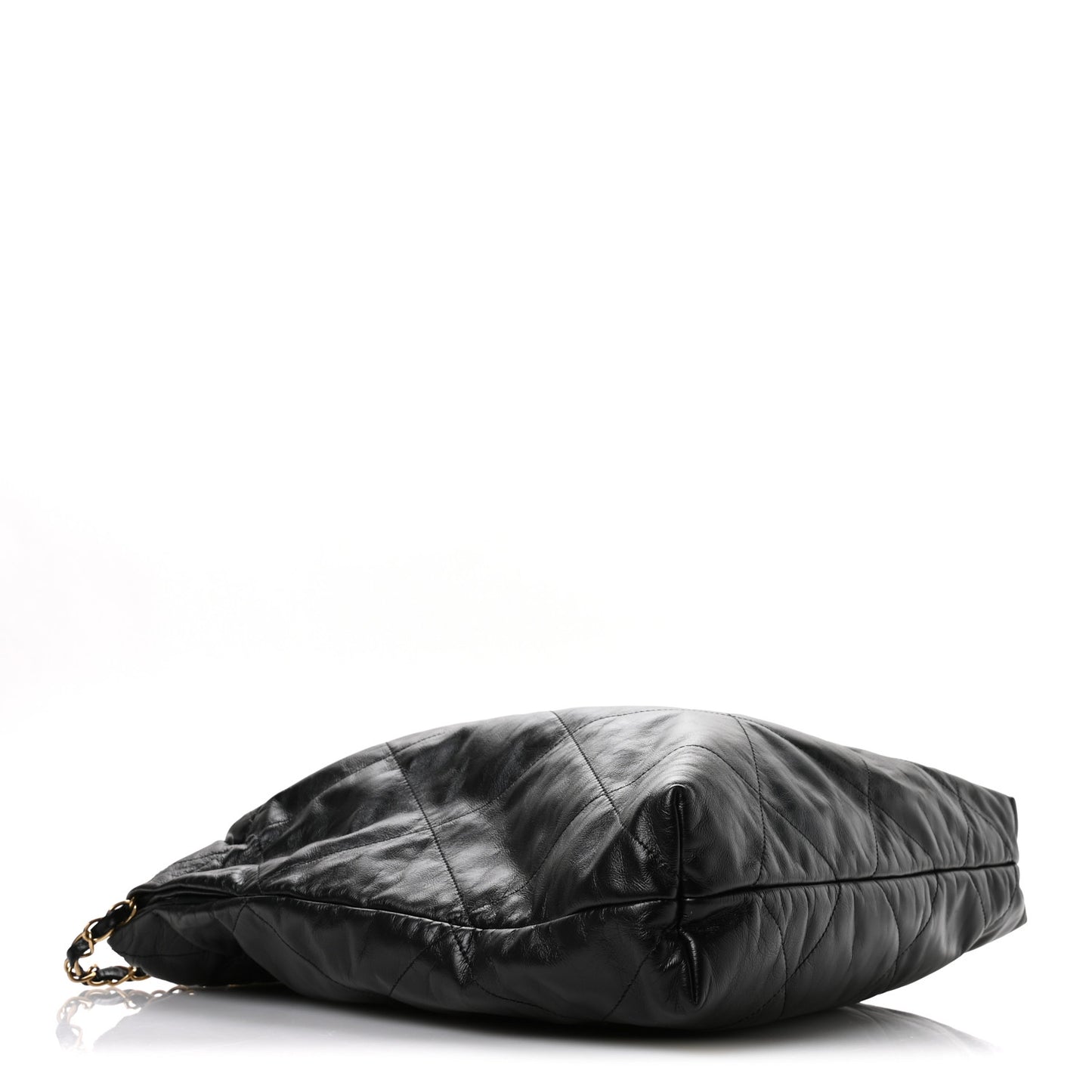 Shiny Calfskin Quilted Chanel 22 Black