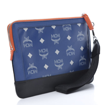 MCM Visetos Reflective Nylon Mini iPad Case Estate Blue 3 of 8