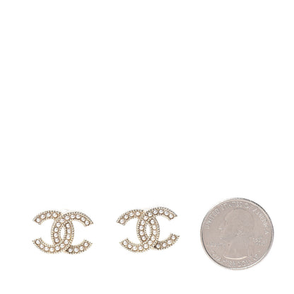 Chanel Pearl CC Earrings Light Gold 2 of 5