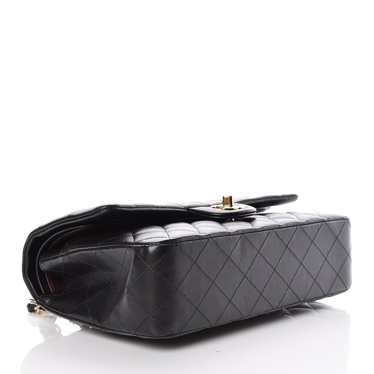 Chanel Lambskin Quilted Medium Double Flap Black 5 of 11