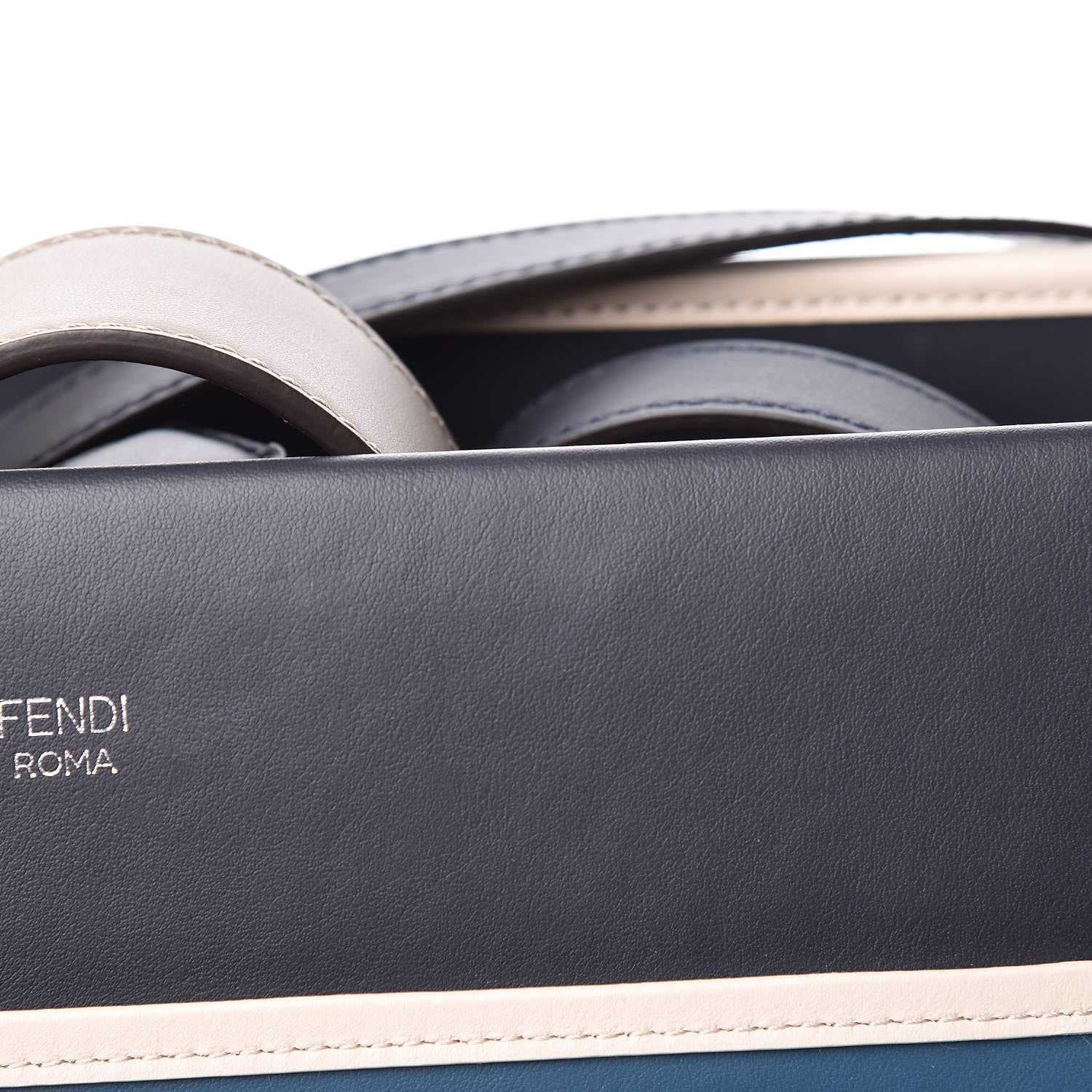 Fendi Vitello Century F is Fendi Regular Runaway Satchel Blue Notte Balena Multicolor 12 of 14