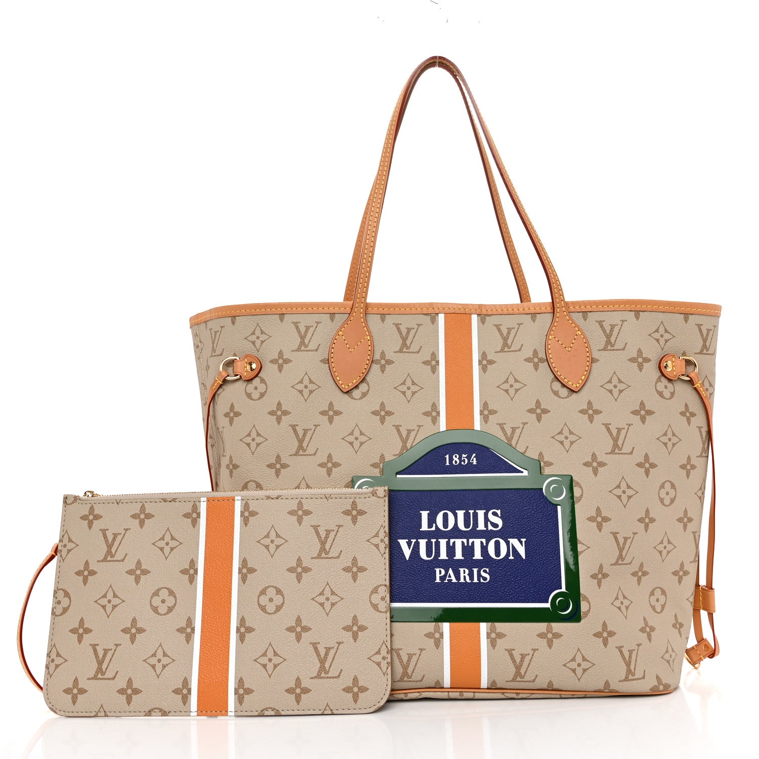 Louis Vuitton Monopaname Neverfull MM Beige Ocher 3 of 11