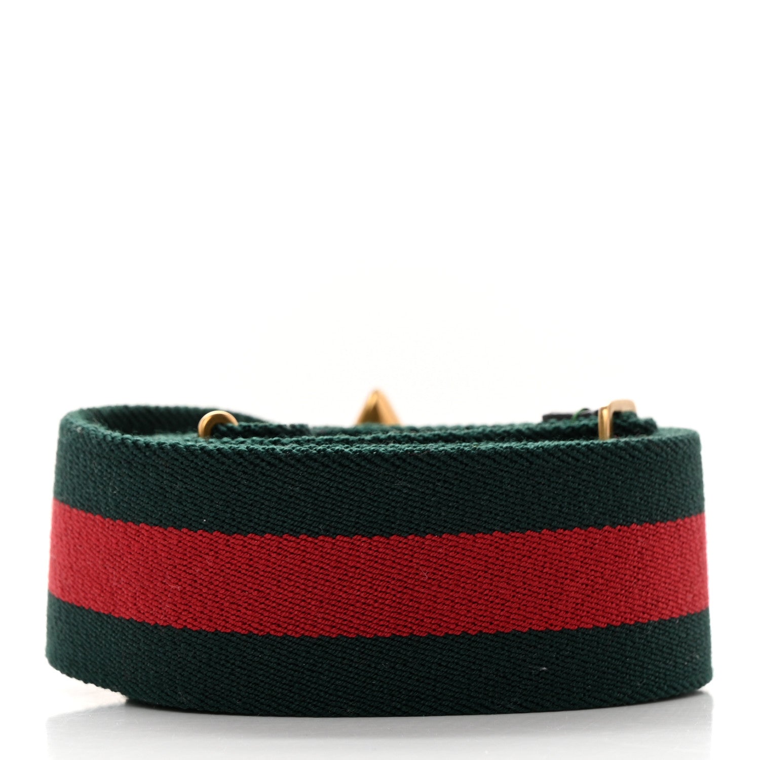 Gucci Canvas Web Wolf Belt 80 32 Green Red 2 of 4