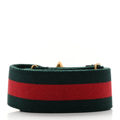 Gucci Canvas Web Wolf Belt 80 32 Green Red 2 of 4