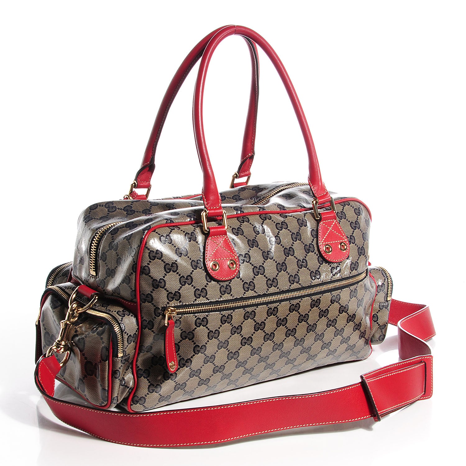 Gucci Crystal Monogram Large Travel Bag Navy 3 of 7
