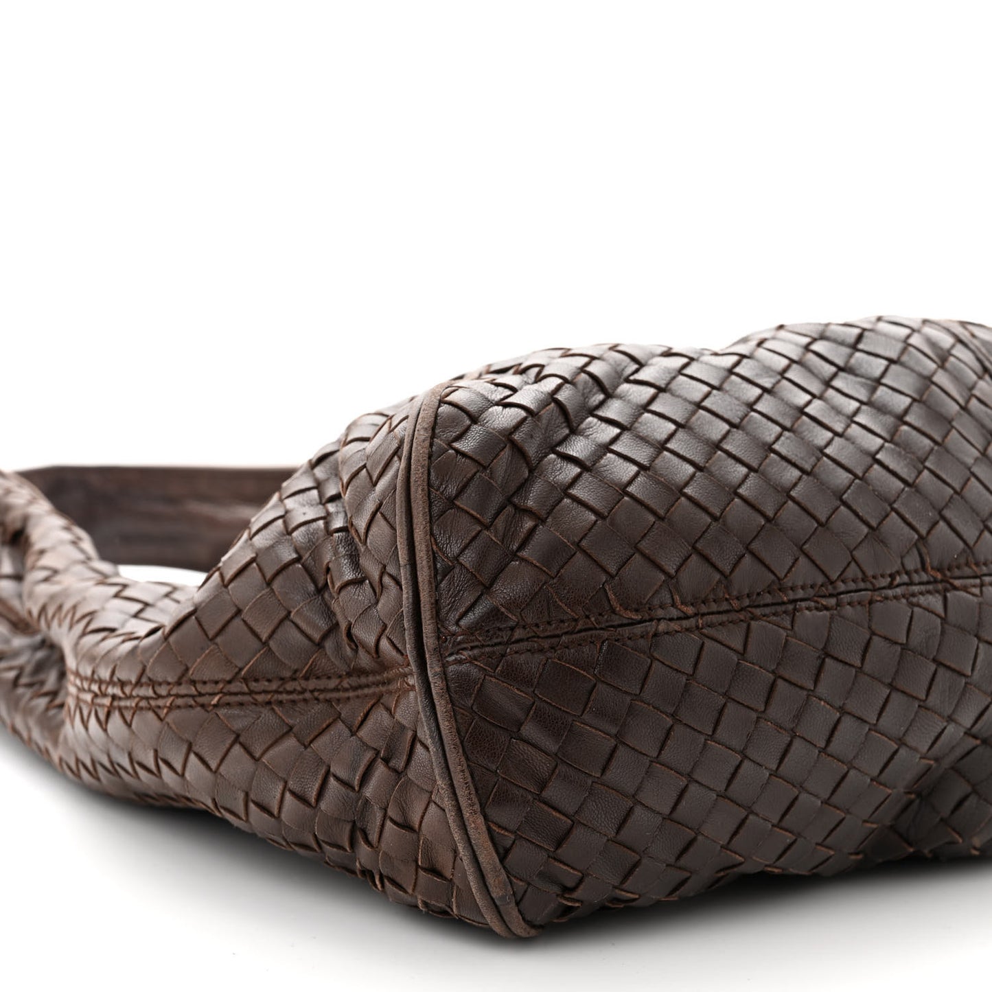 Nappa Intrecciato Ball Hobo Ebano
