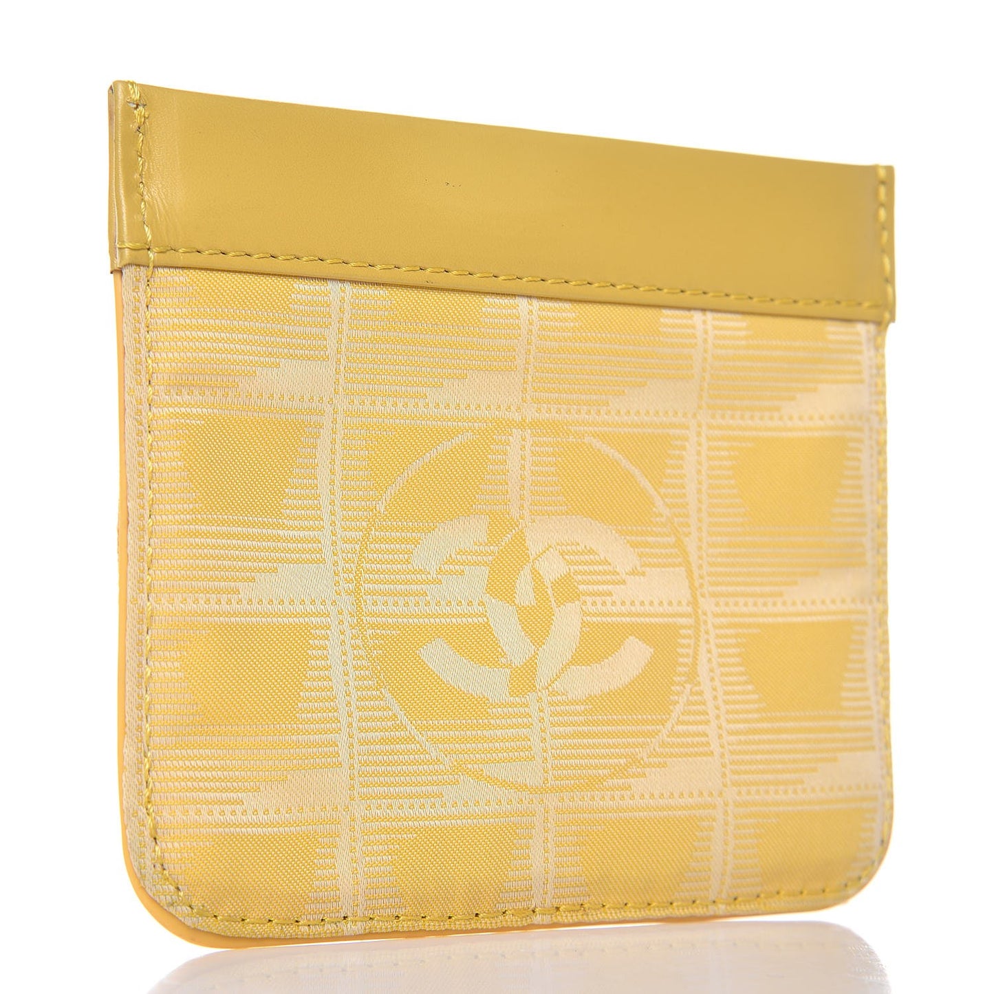 Nylon Travel Ligne Coin Pouch Yellow