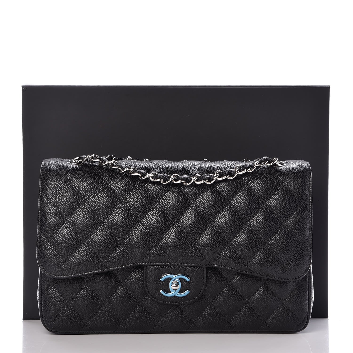 Chanel Caviar Quilted Jumbo Double Flap Black 9 of 9