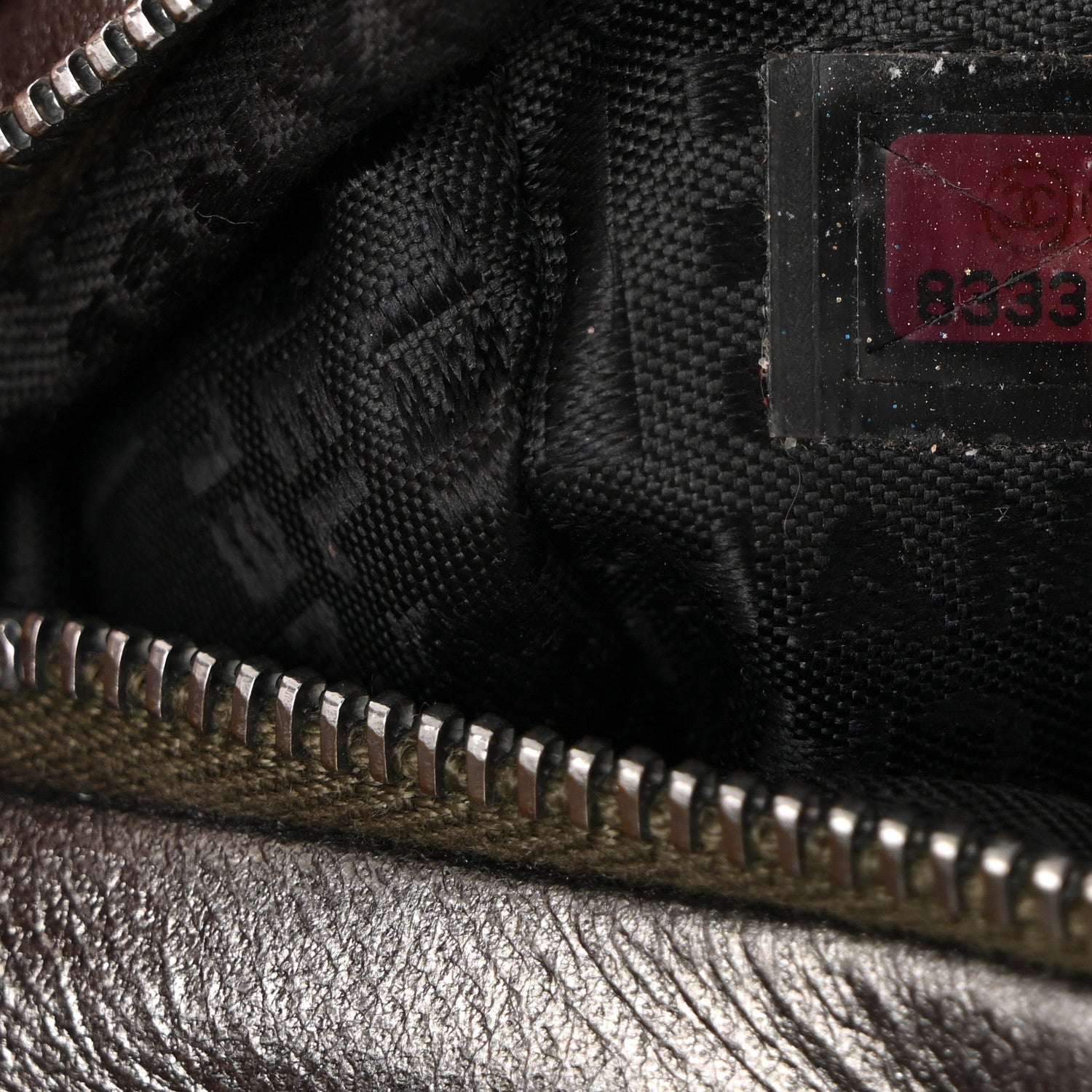 Chanel Metallic Lambskin Horizontal Quilt Pochette Dark Grey 7 of 12