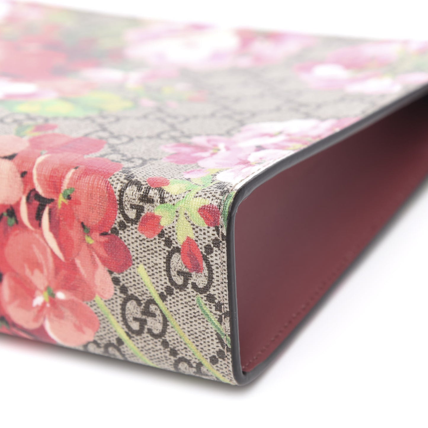 GG Supreme Monogram Blooms Large Cosmetic Case Beige Multicolor Dry Rose