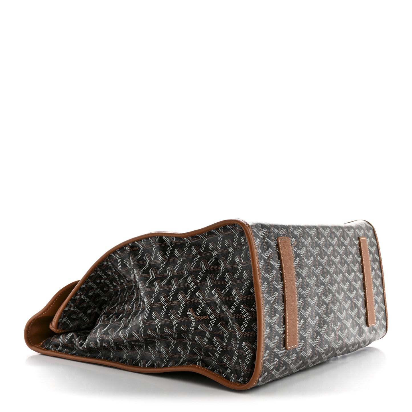 Goyardine Saint Leger Soft Briefcase Backpack Black Gold