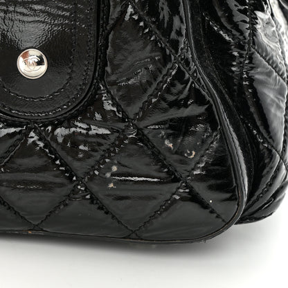 Chanel Patent Quilted Day Glo Flap Bag Black 17 of 22