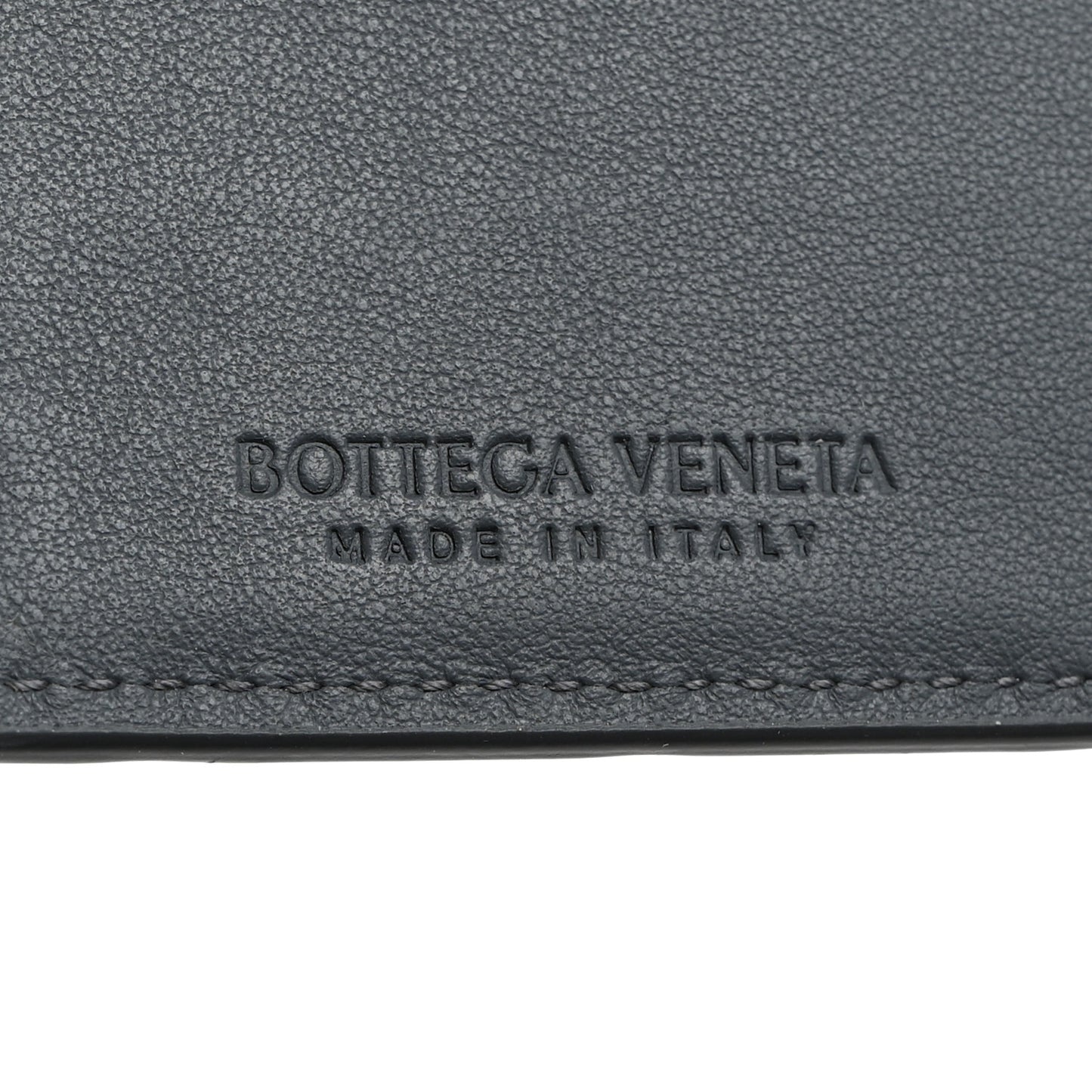 Calfskin Intrecciato Flap Card Case Thunder