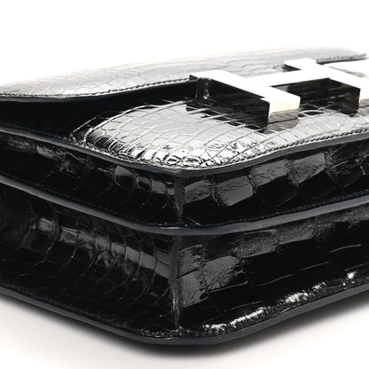 Hermes Shiny Alligator Constance 18 Black 9 of 10