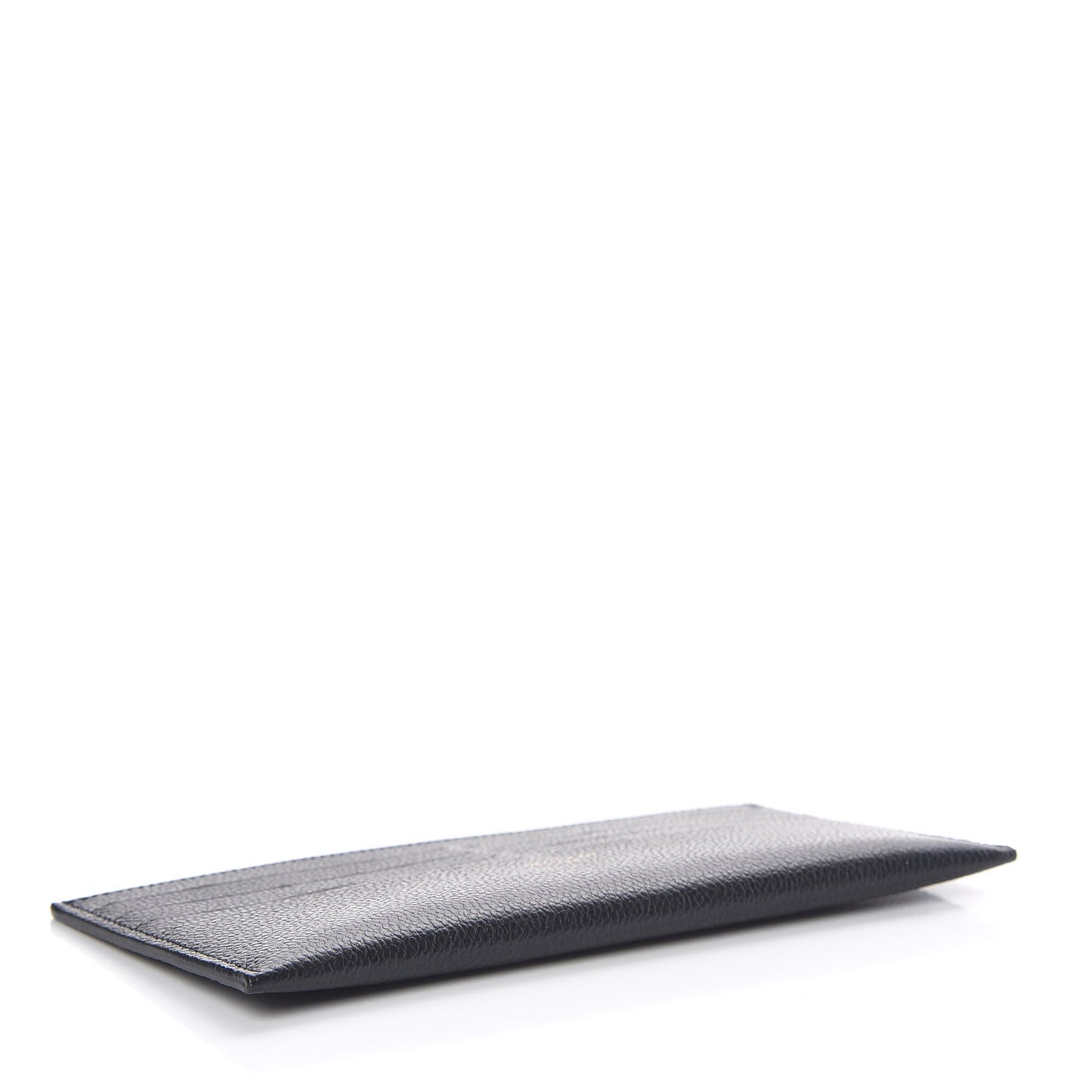 Calfskin Felicie Chain Wallet Card Holder Insert Black