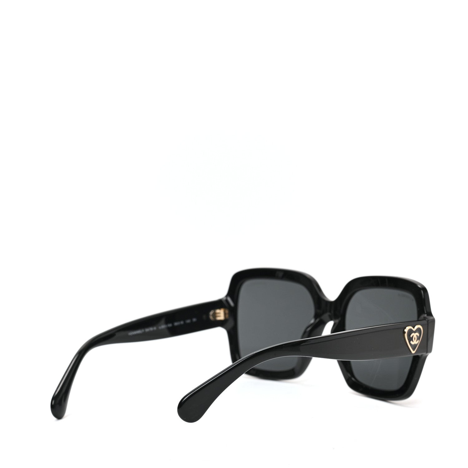 Chanel Acetate Square Heart Sunglasses 5479-A Black 4 of 6