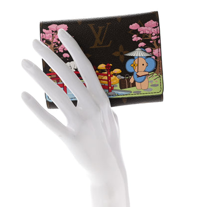 Louis Vuitton Monogram 2021 Christmas Animation Japanese Garden Victorine Wallet Wisteria Pink 2 of 6