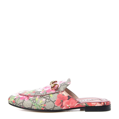 Gucci GG Supreme Monogram Blooms Womens Princetown Slippers 36 Beige Multicolor Dry Rose 1 of 13