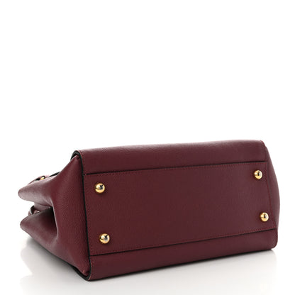 Burberry Soft Grain Medium Buckle Tote Dark Plum 4 of 25