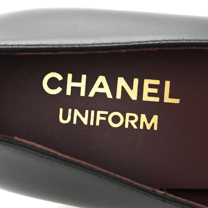 Chanel Lambskin Cap Toe CC Uniform Pumps 37 Black 8 of 11