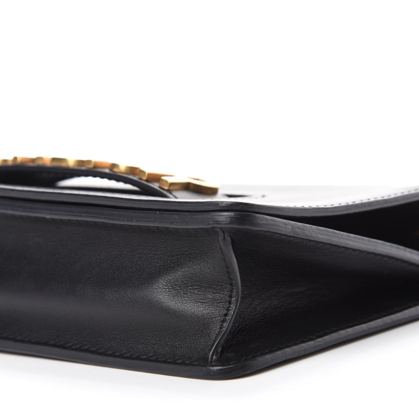 Calfskin J'Adior Chain Flap Bag Black