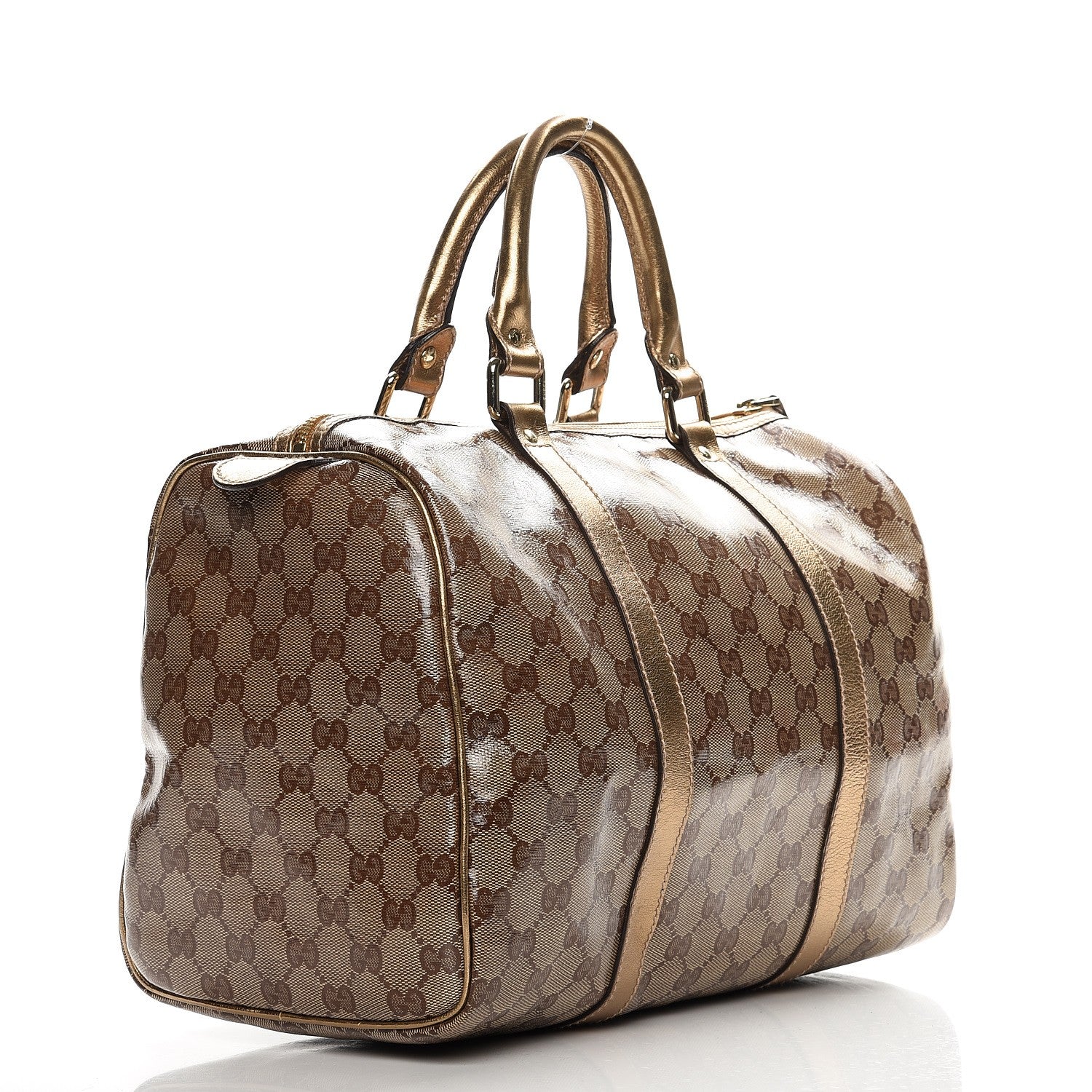 Gucci Crystal Monogram Medium Joy Boston Gold 15 of 25