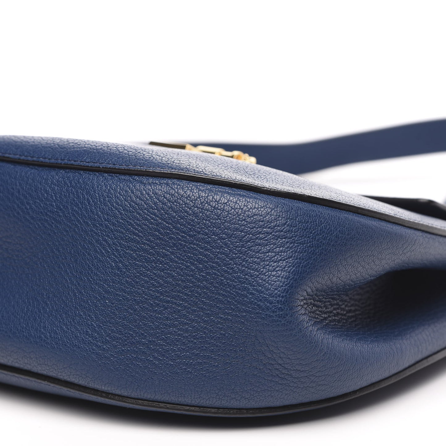 Grained Lambskin Drew Shoulder Bag Factory Blue