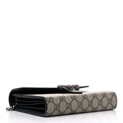 Gucci GG Supreme Monogram Mini Dionysus Chain Wallet Beige Black 4 of 12