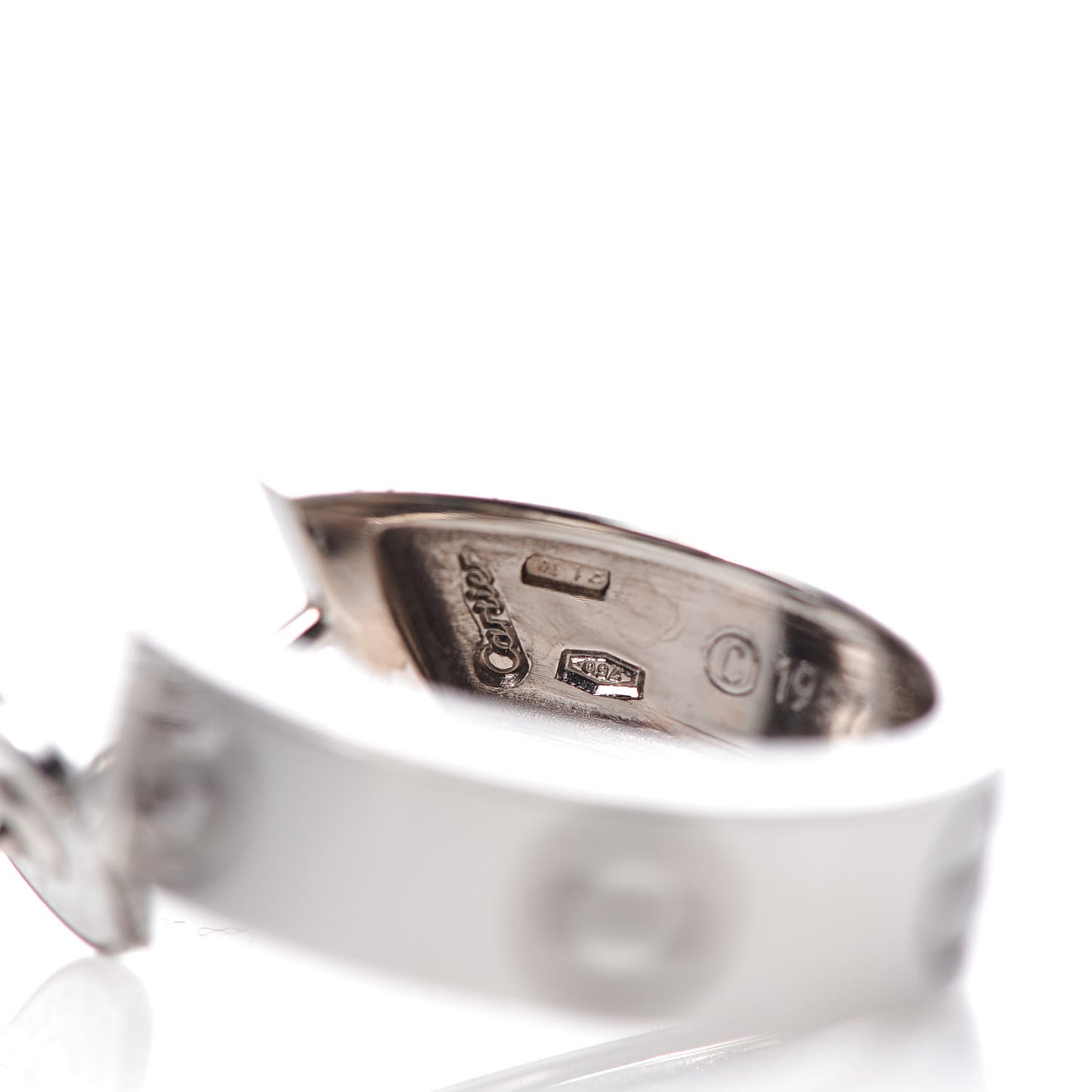 18K White Gold 5.5mm LOVE Hoop Earrings