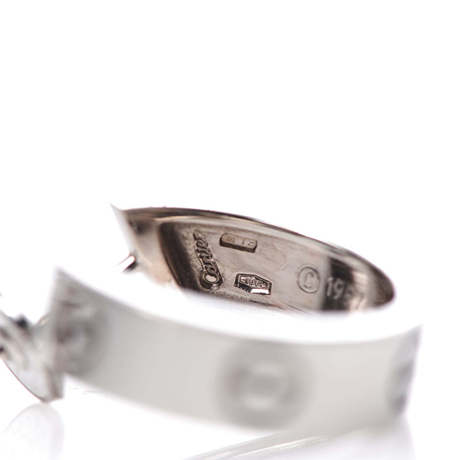 Cartier 18K White Gold 5.5mm LOVE Hoop Earrings 3 of 5