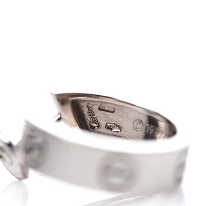 Cartier 18K White Gold 5.5mm LOVE Hoop Earrings 3 of 5