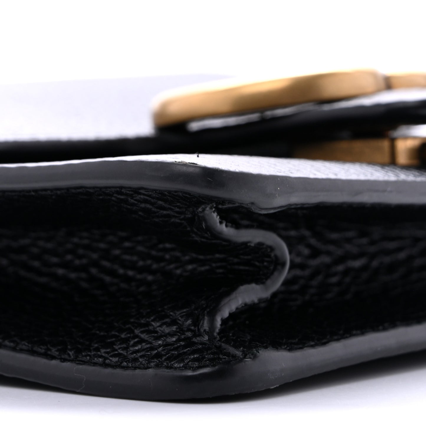 Calfskin Small GG Marmont Chain Handle Bag Black