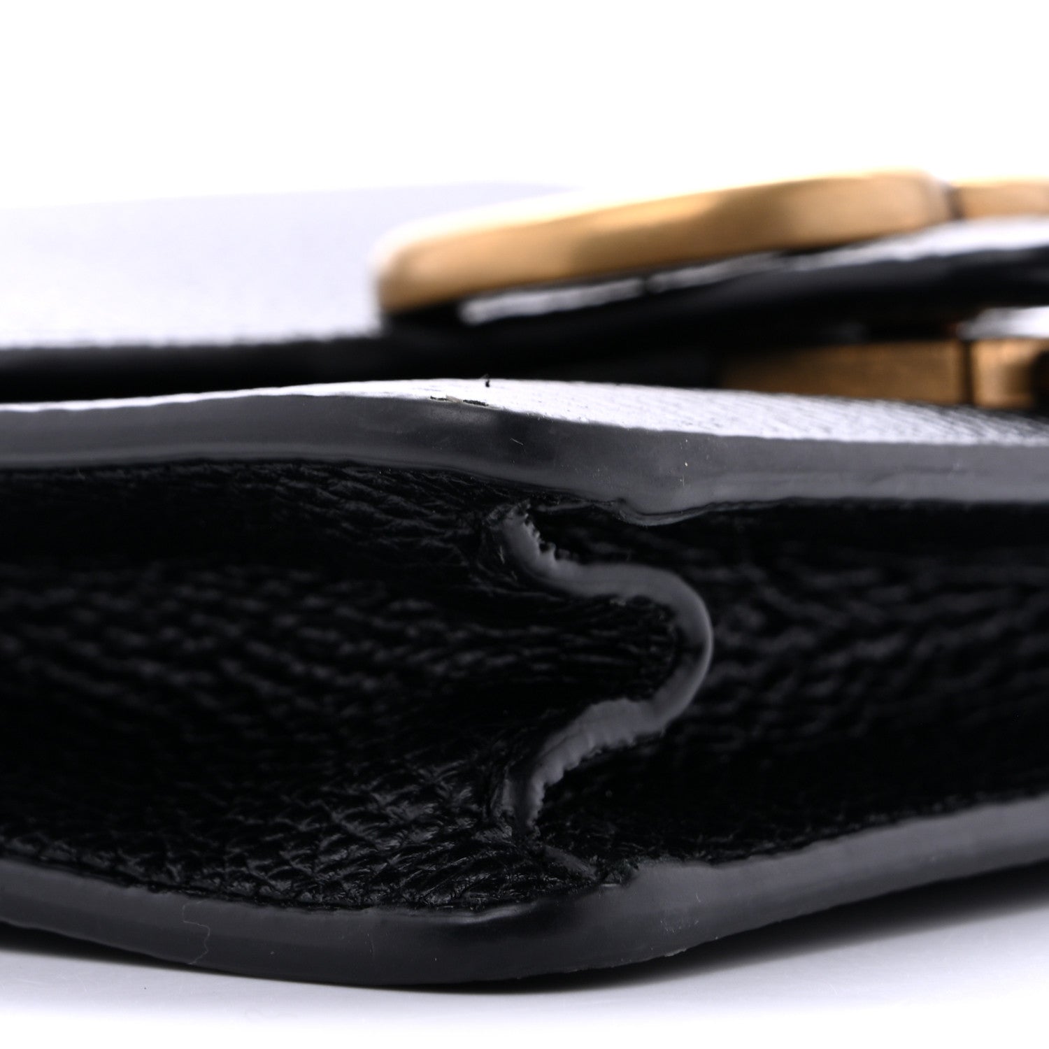Gucci Calfskin Small GG Marmont Chain Handle Bag Black 9 of 13
