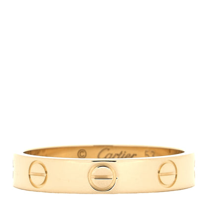 Cartier 18K Yellow Gold 3.5mm LOVE Wedding Band Ring 53 6.25 1 of 5