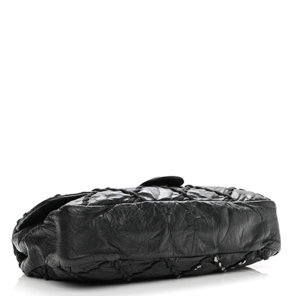 Chanel Calfskin Ultra Stitch Oversize Flap Black 4 of 12