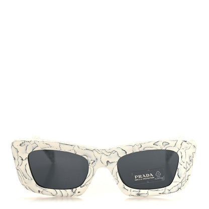 Prada Acetate Symbole Sunglasses SPR 13Z White Marble 2 of 7