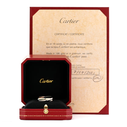 Cartier 18K Pink Yellow White Gold Classic Trinity Ring 57 8 6 of 6