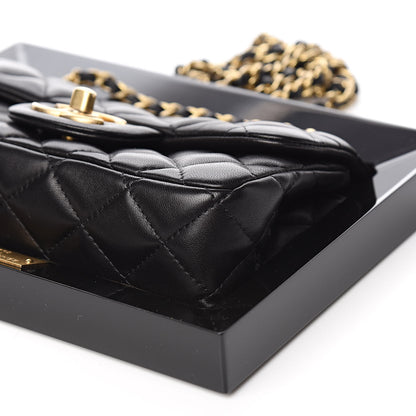 Chanel Plexiglass Lambskin Framed Flap Bag Clutch Black 10 of 11