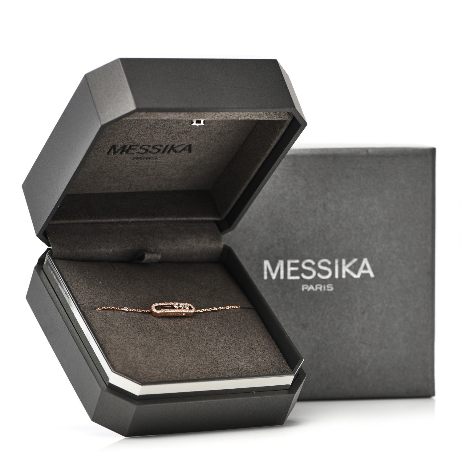 Messika 18K Rose Gold Diamond Pave Baby Move Classic Bracelet 5 of 5