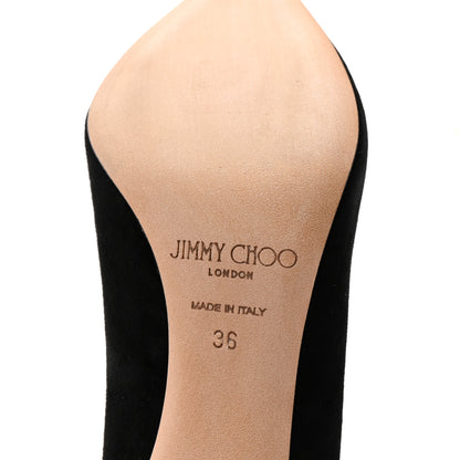 Jimmy Choo Suede Romy 85 Pumps 36 Black 7 of 9